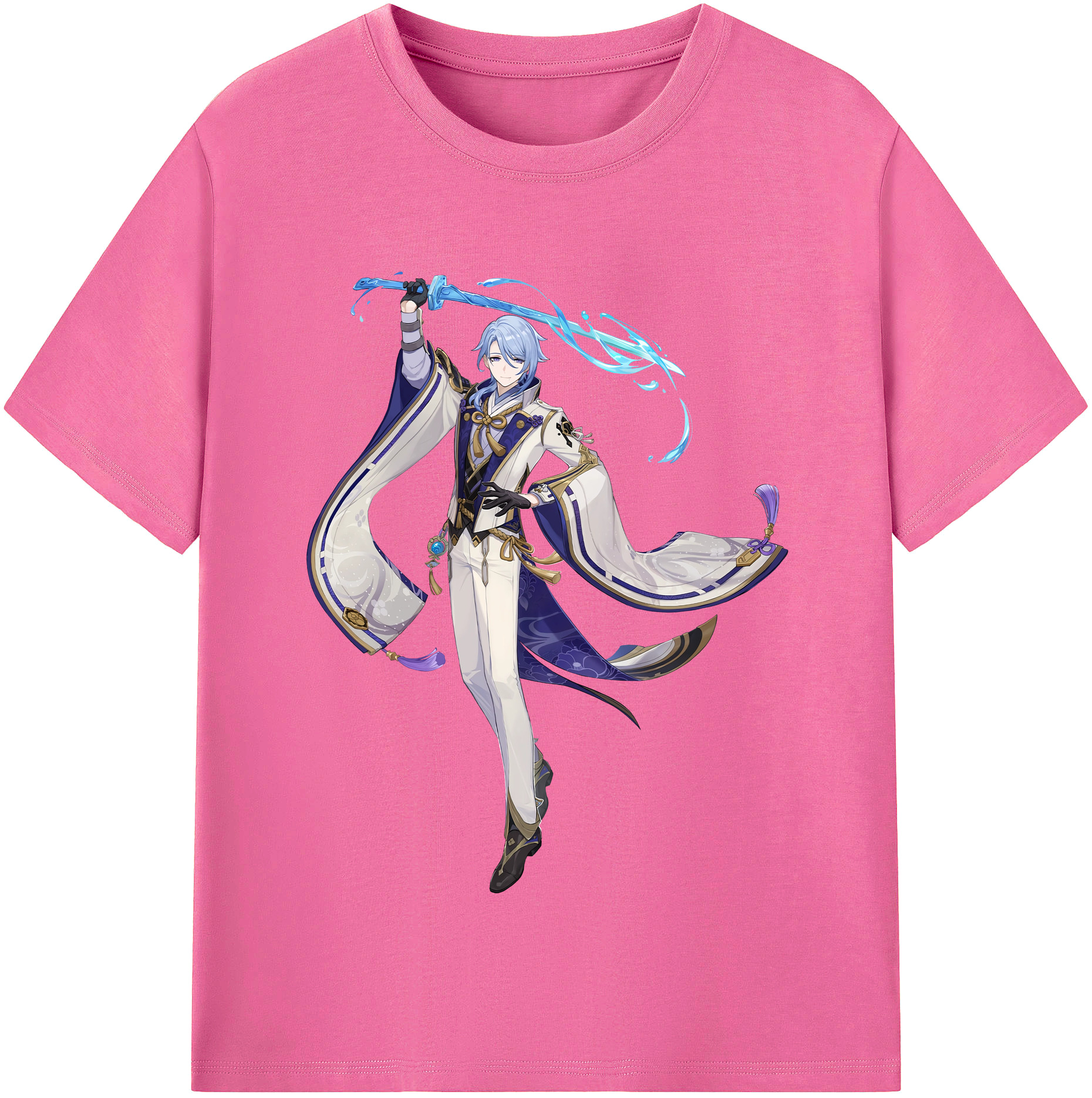 げんし神 神里綾人 かみさとあやと genshin Kamisato Ayato レディースカジュアルプリントTシャツ（綿100％）